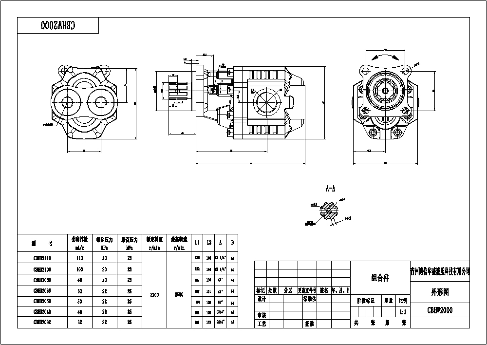 CBHST1-ISO-63-X 63 cm³/U Hydraulikzahnradpumpe drawing image