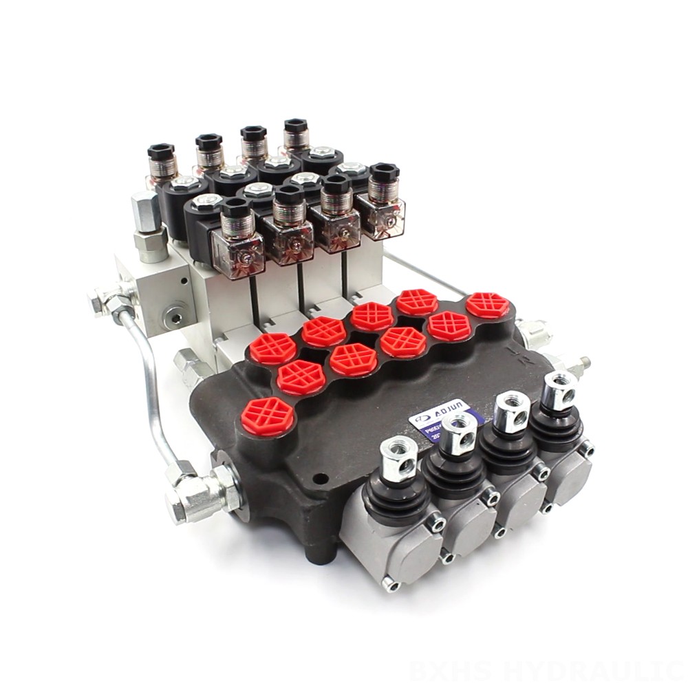 P80 Elektrohydraulisch 4 Steuerkolben Monoblock-Wegeventil cover photo