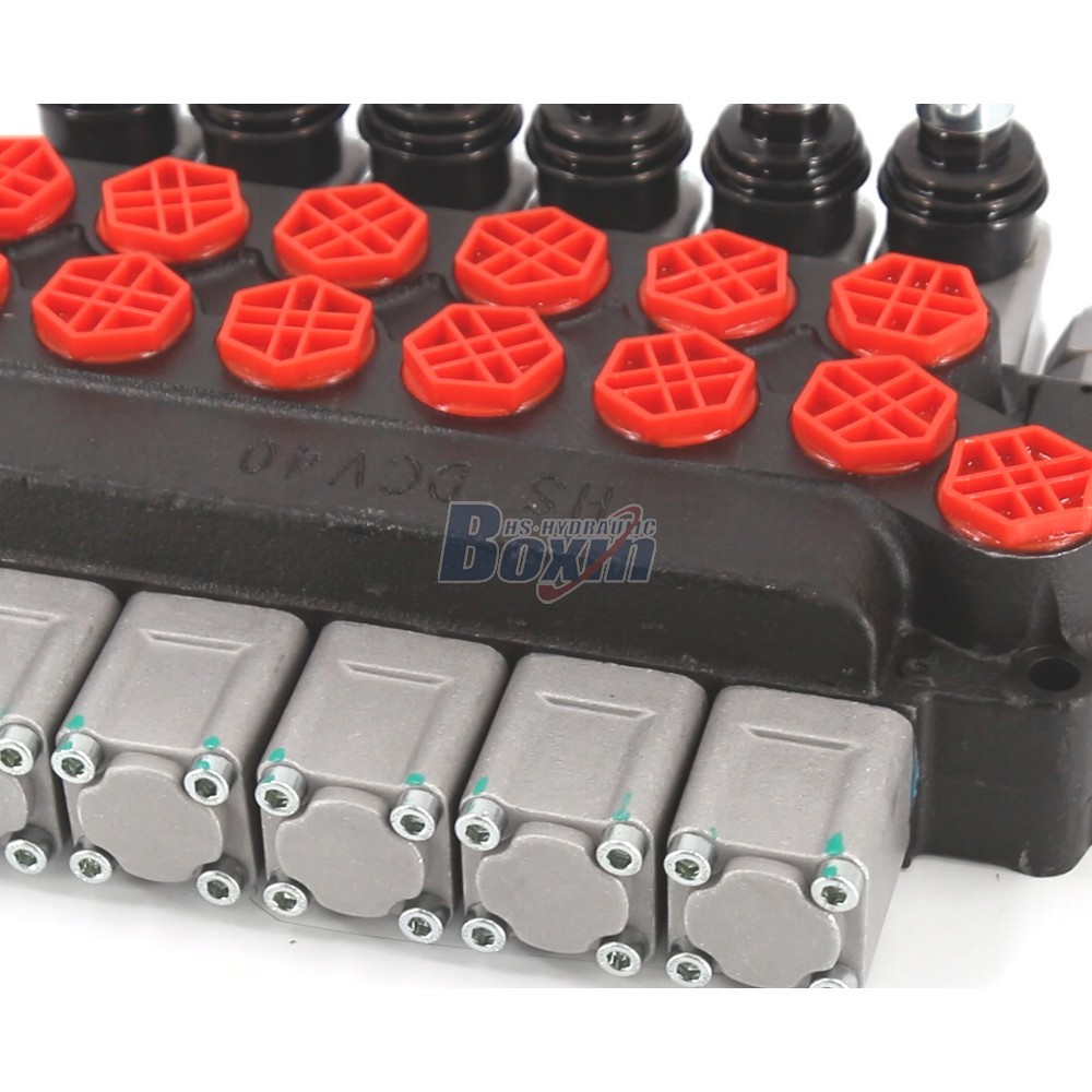 DCV40 Manual 6 Spool Monoblock Directional Valve for Hydraulic Systems detail image