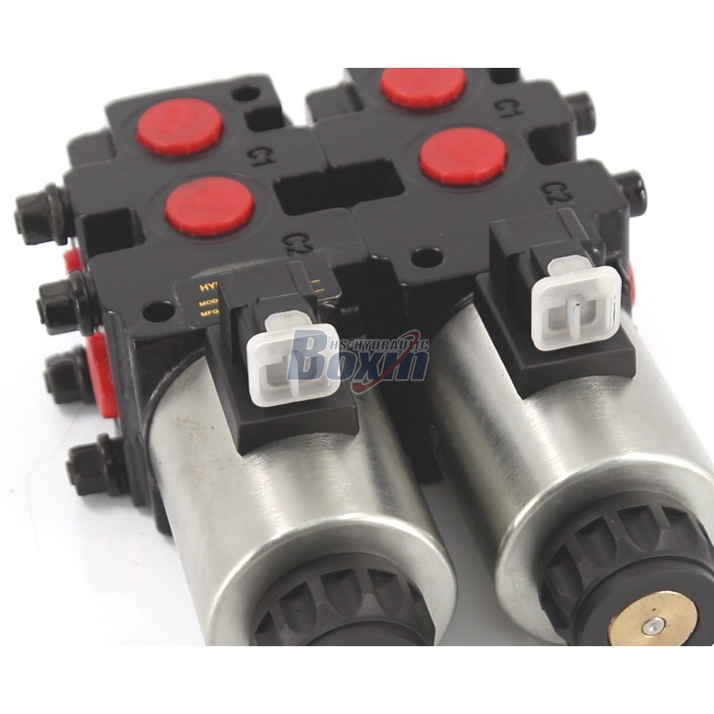 Industrial HSV09 2 Spool Solenoid Flow Diverter Control Valve detail image