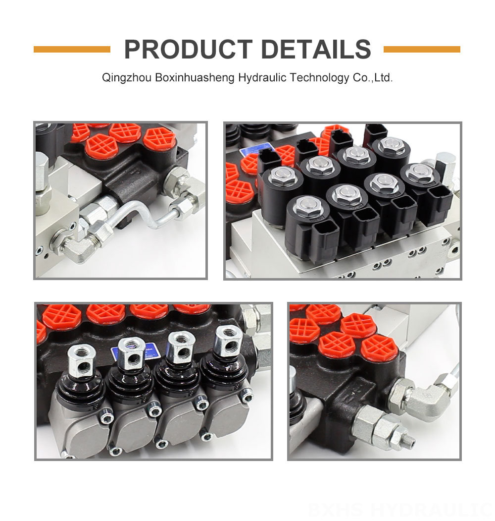 P40 Elektrohydraulisch 4 Steuerkolben Monoblock-Wegeventil detailed image