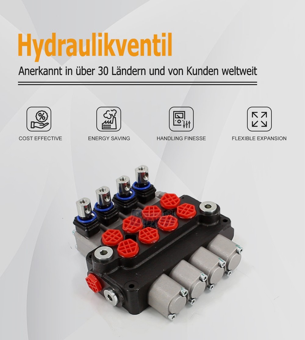 Factory Wholesale DCV20 4 Spool Hydraulic Directional Valve