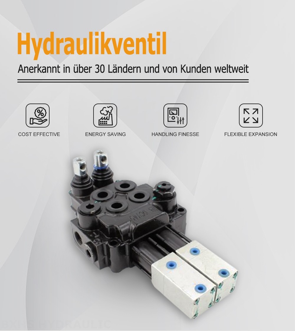 DCV40 Pneumatisch 2 Steuerkolben Monoblock-Wegeventil