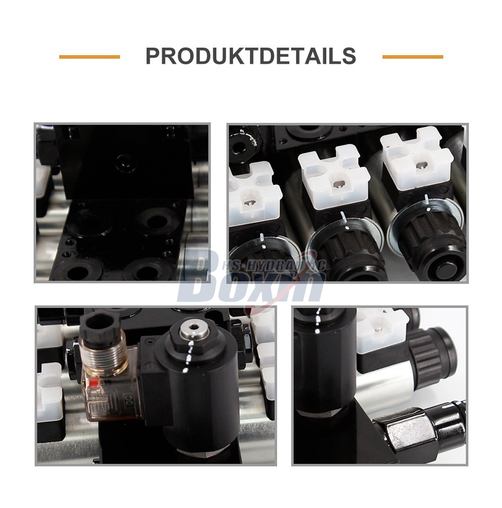 Large Scale Production DCV56-H Solenoid 5 Spool Sectional Control Valves
