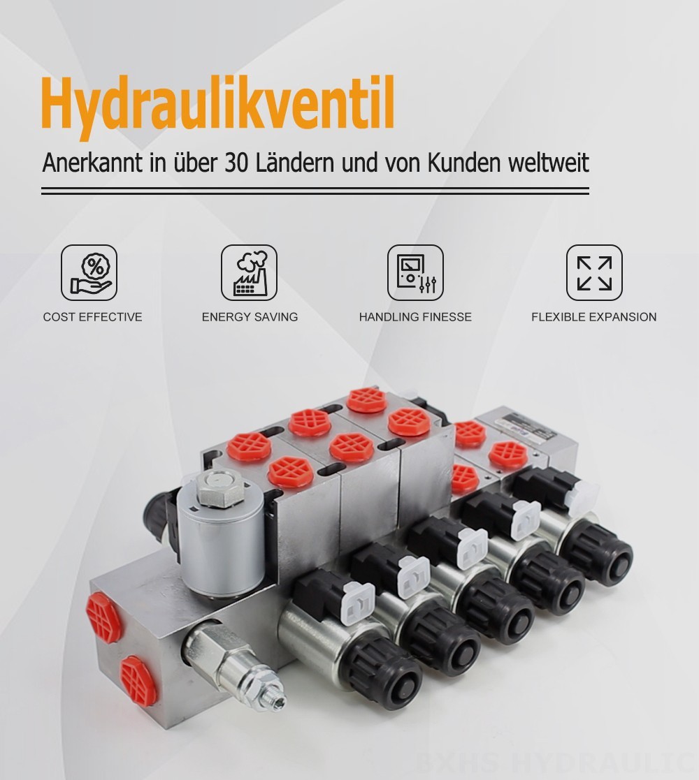 DCV56 Elektrisch proportional 5 Steuerkolben Sektionalwegeventil