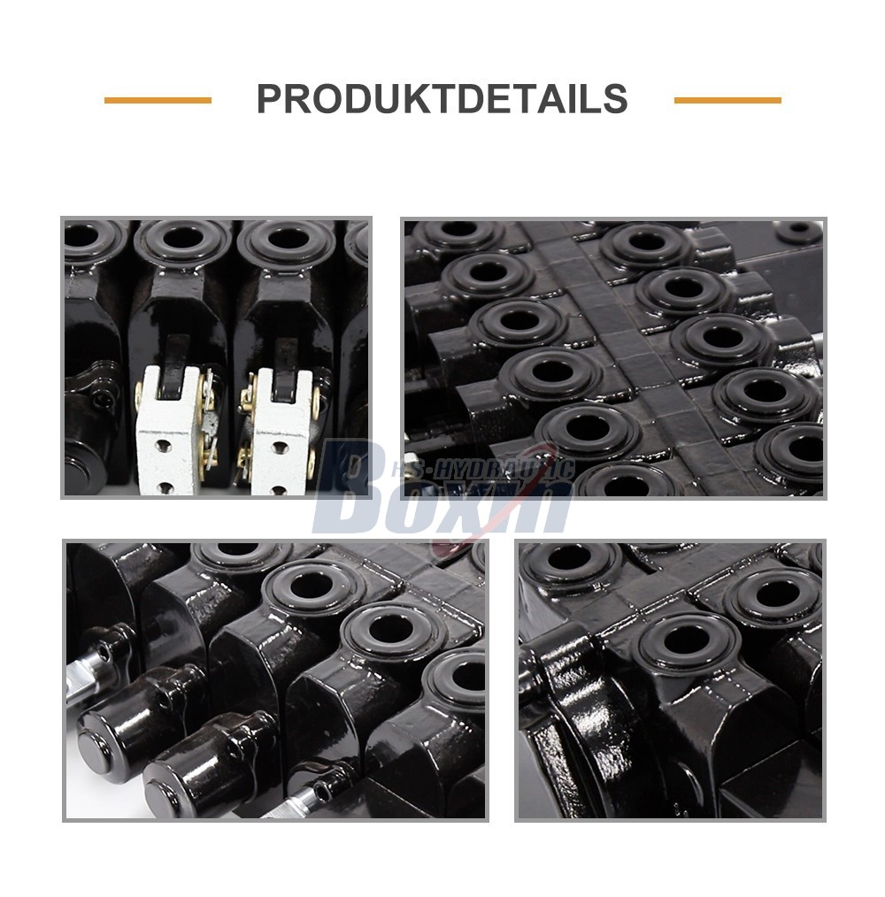 HSW50 Series 8 Spool Monoblock Control Valve for Hydraulic Systems