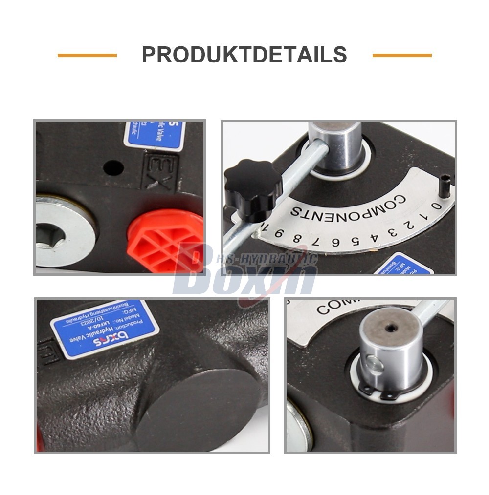 LKF60-WAQF Series Hydraulic Control Valve Single Spool Adjustable Flow