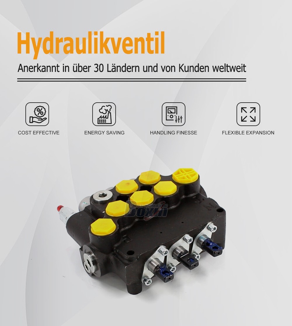 P80A-G-BT-2OT Series 3 Spool Monoblock Valve for Mobile Hydraulics