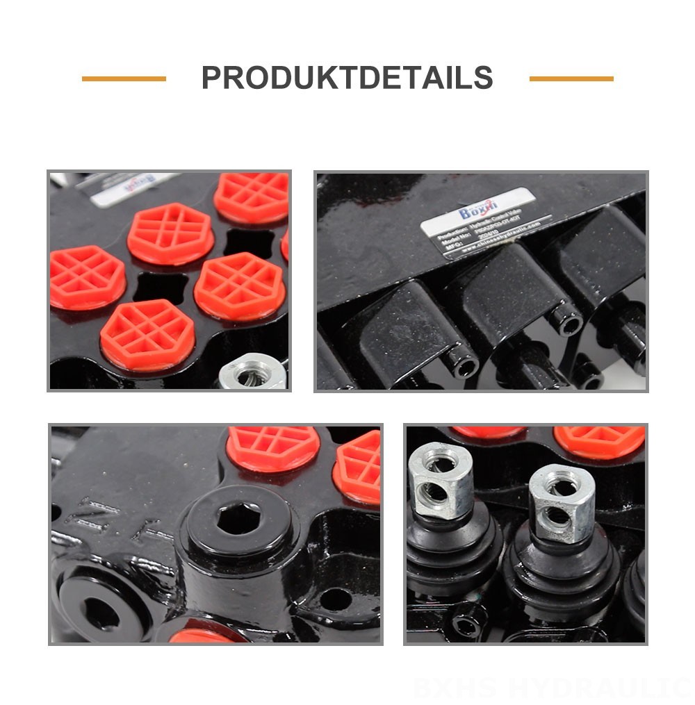 P80AZ Hydraulisch und manuell 5 Steuerkolben Ausleger-Steuerventil