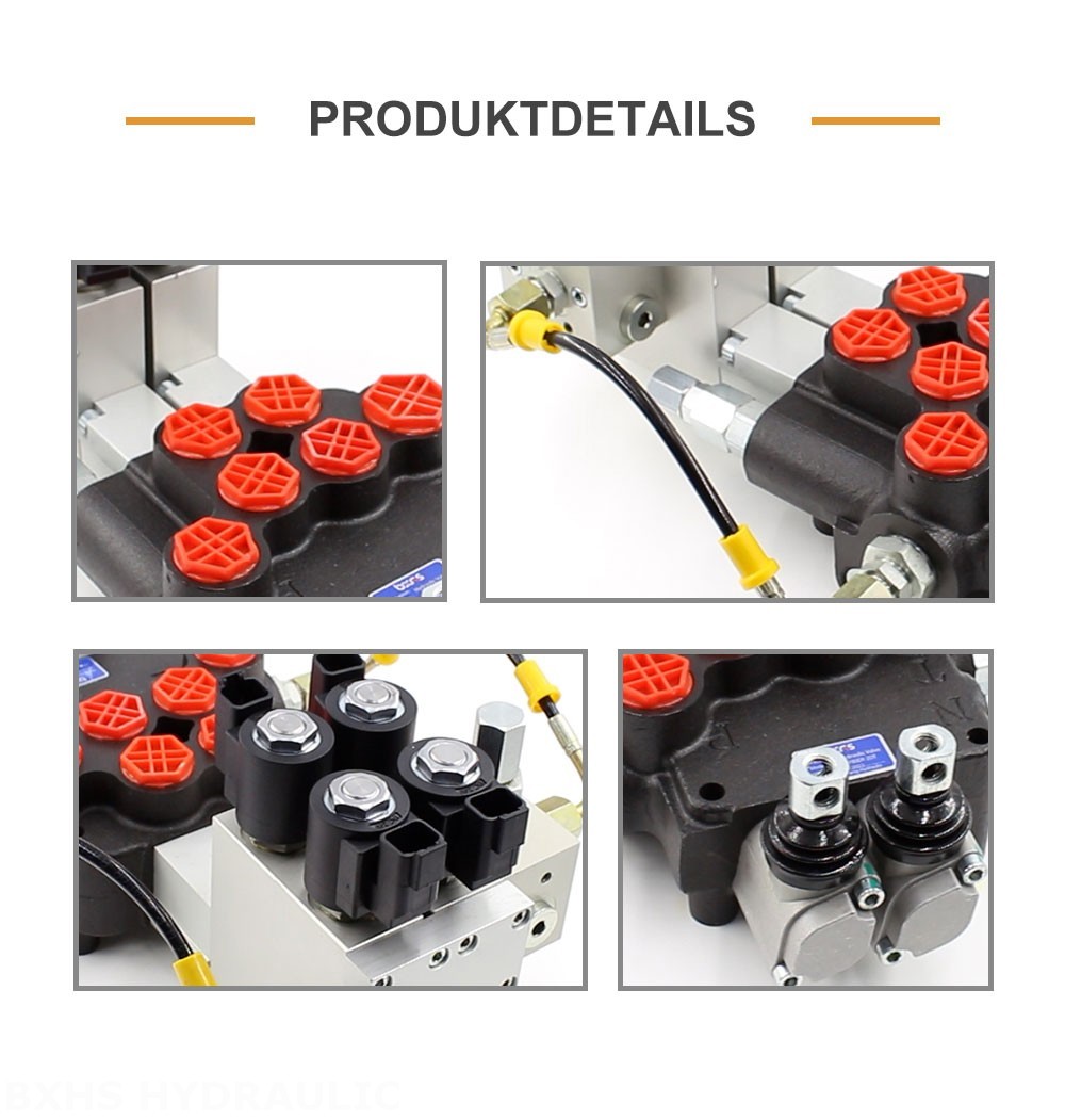 P80 Elektrohydraulisch 2 Steuerkolben Monoblock-Wegeventil