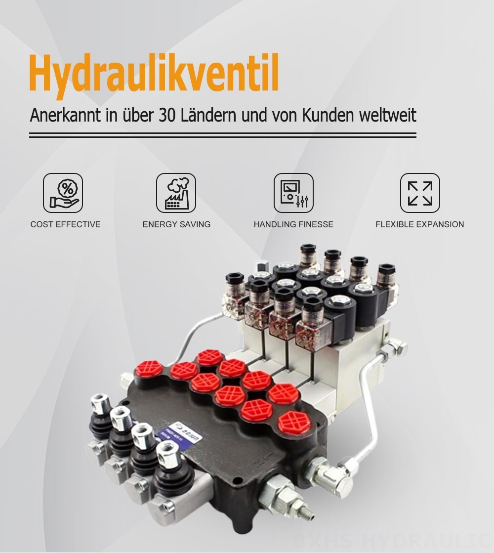 P80 Elektrohydraulisch 4 Steuerkolben Monoblock-Wegeventil