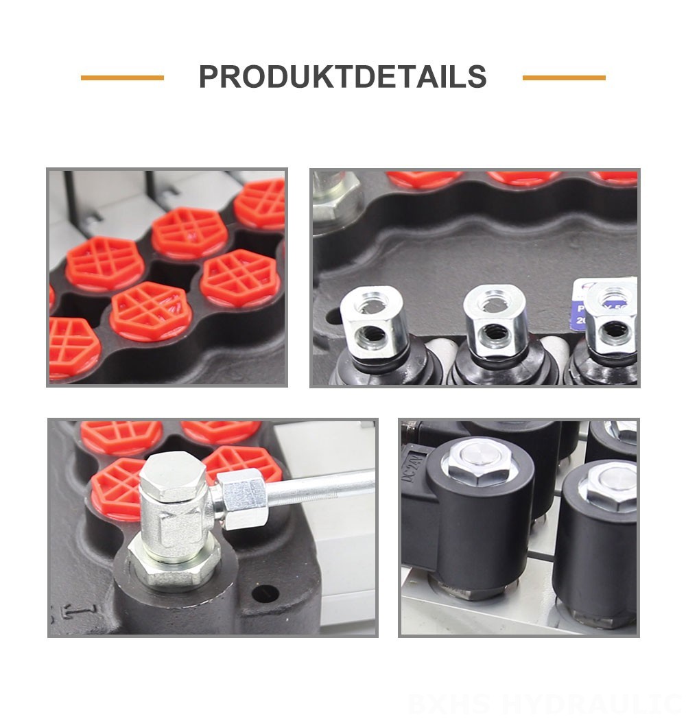 P80 Elektrohydraulisch 5 Steuerkolben Monoblock-Wegeventil