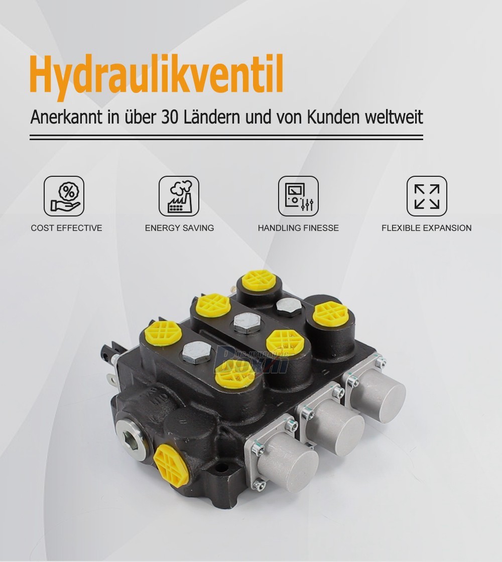 Factory Source RD5300NPT-3OT 3 Spool Manual Hydraulic Valve for Global Market