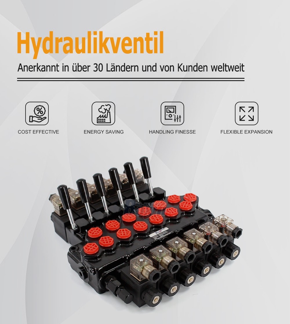 OEM/ODM and Custom Label SD5-PG2 Solenoid 6 Spool Monoblock Directional Valve