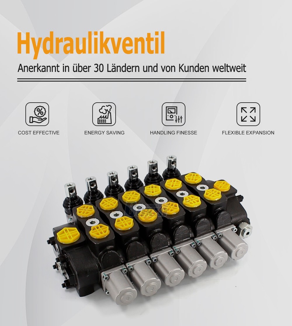 SD8 Series 6 Spool Hydraulic Sectional Control Valve