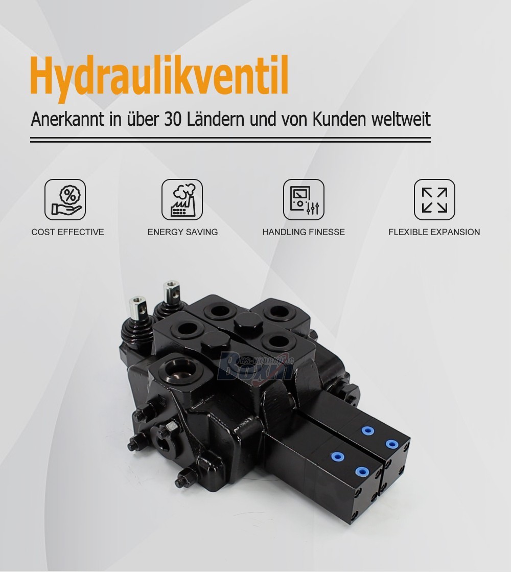 Reliable SDS180Q Pneumatic Manual 2 Spool Valve for Construction Machinery