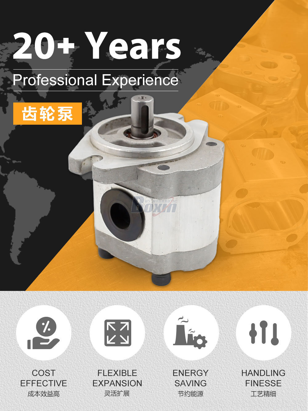 CBHS-FL-306 6 毫升/转 20 MPa (2900 psi) 液压齿轮泵
