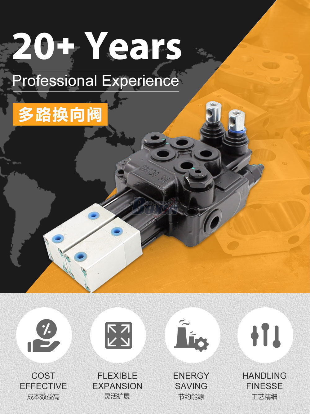 DCV40 气控 2 联 整体式换向阀