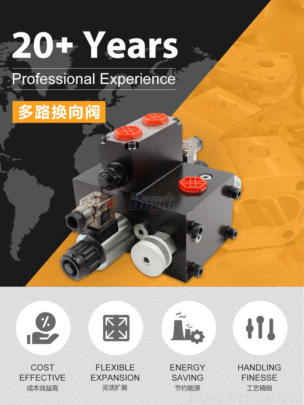 DCV58F 电磁 1 联 分片式换向阀