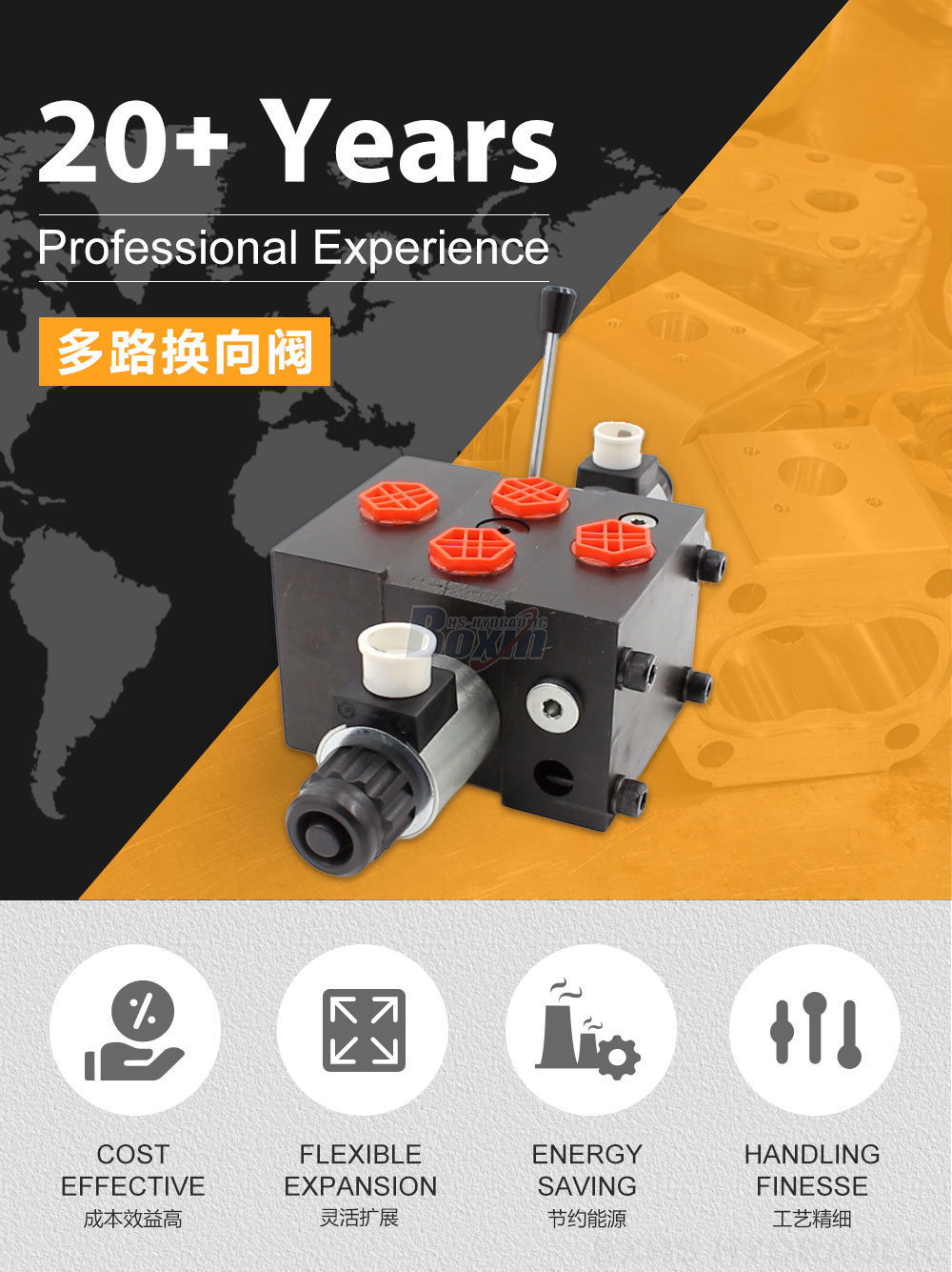 DCV58 电磁 1 联 分片式换向阀
