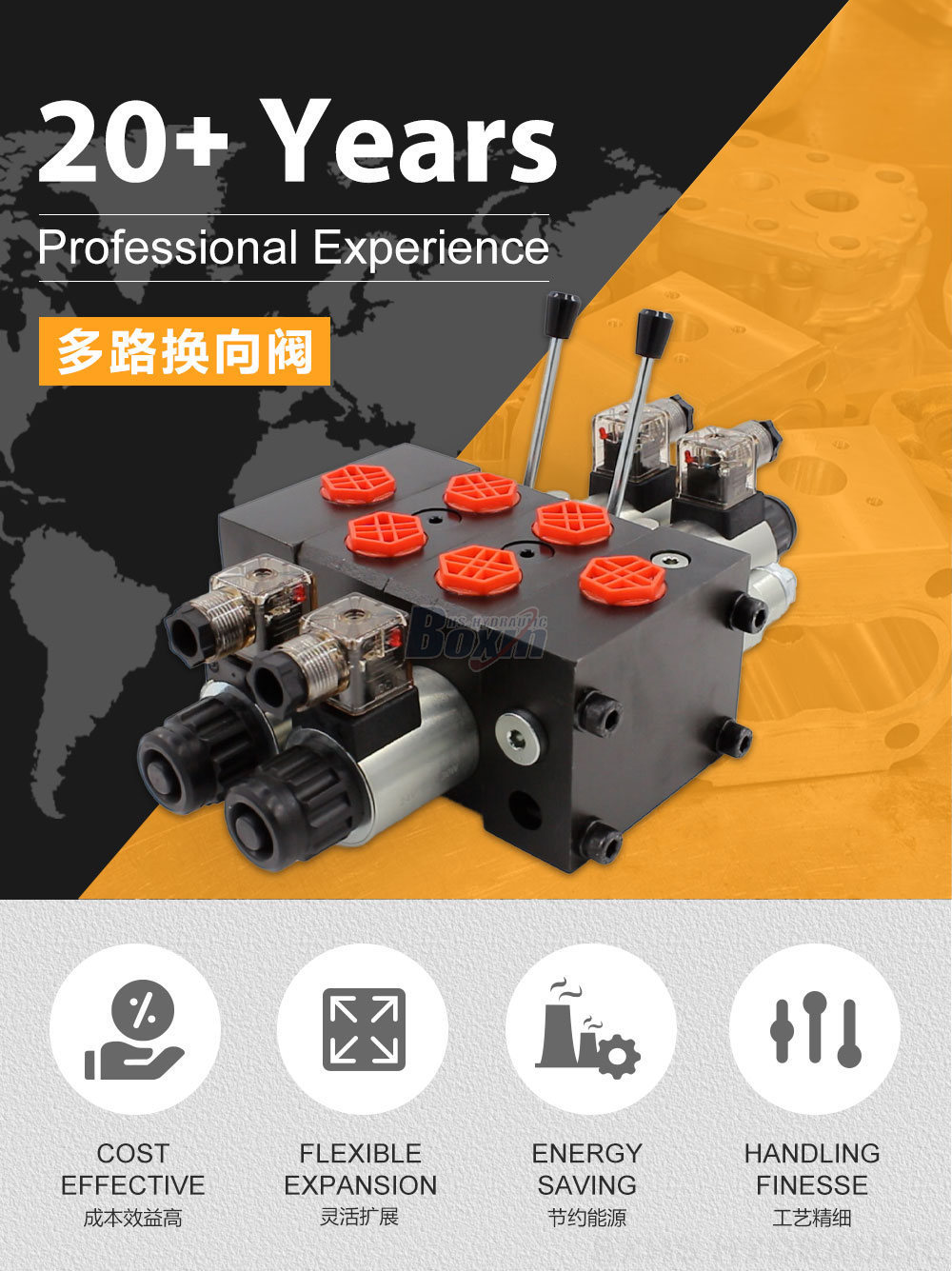 DCV58 电磁 2 联 分片式换向阀