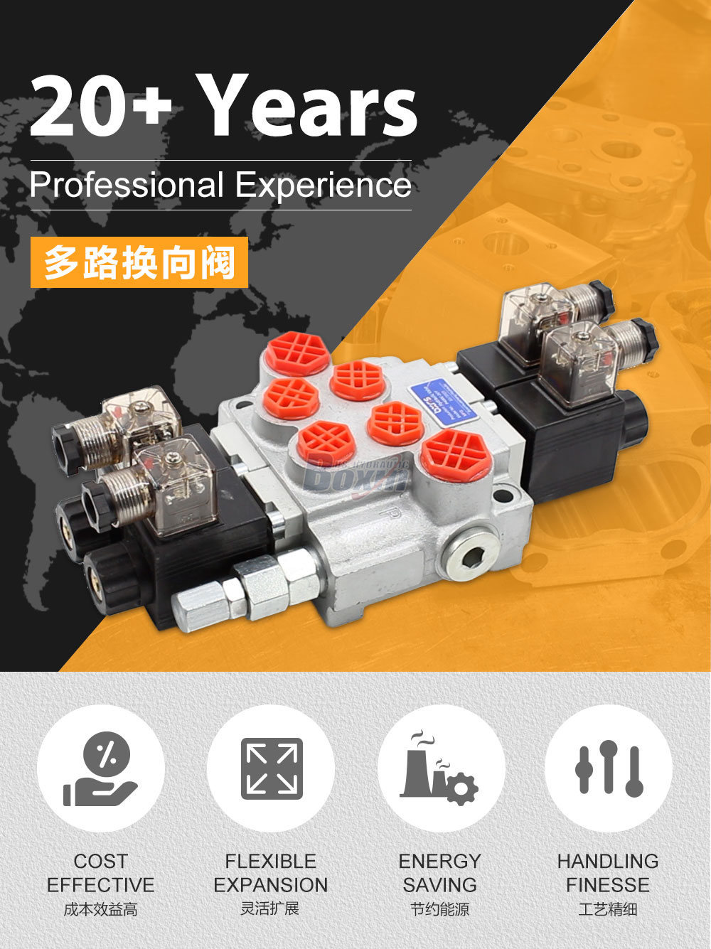 P40-DKL 电磁 2 联 整体式换向阀
