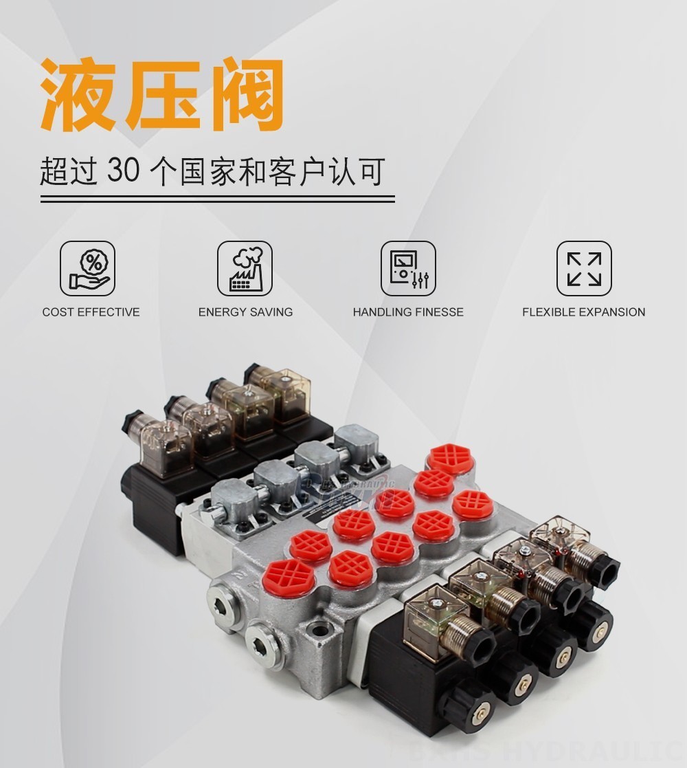 P40-DS 电磁 4 联 整体式换向阀