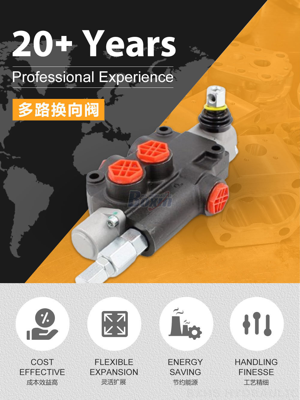 P80-G12-1OW 手控 1 联 整体式换向阀