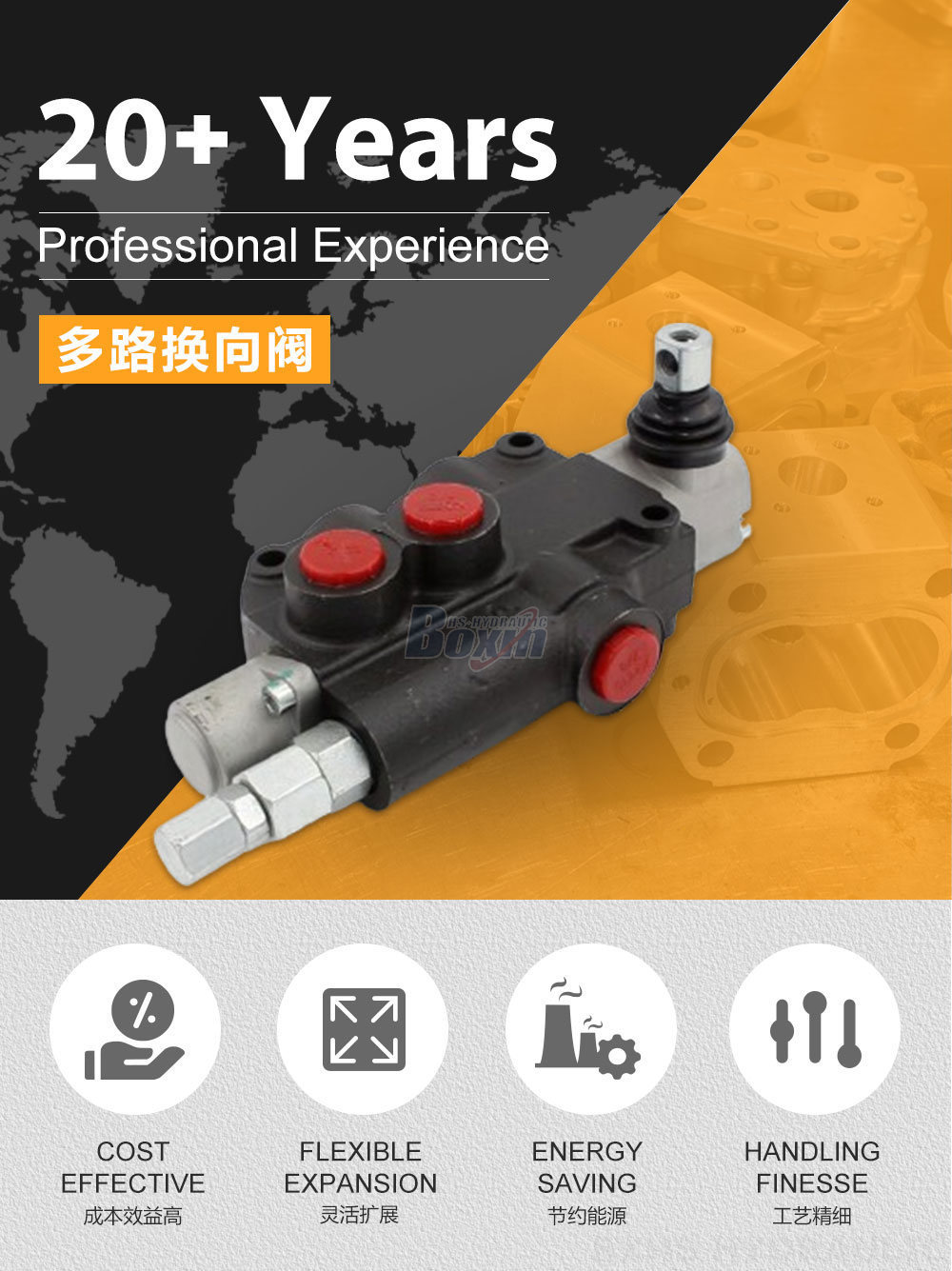 P80-U78 手控 1 联 整体式换向阀