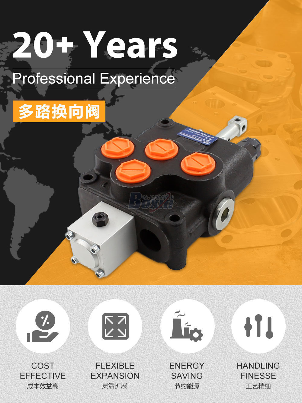 SD18 手控 1 联 整体式换向阀