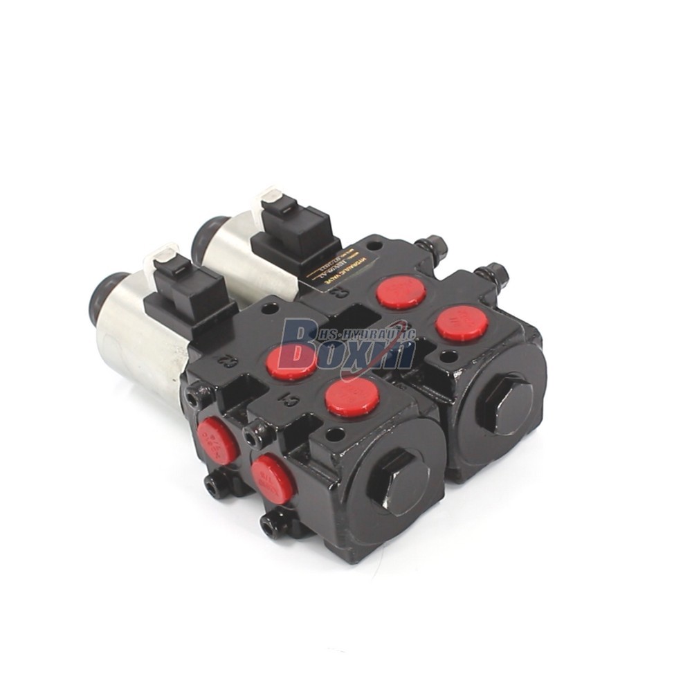 Industrial HSV09 2 Spool Solenoid Flow Diverter Control Valve cover photo