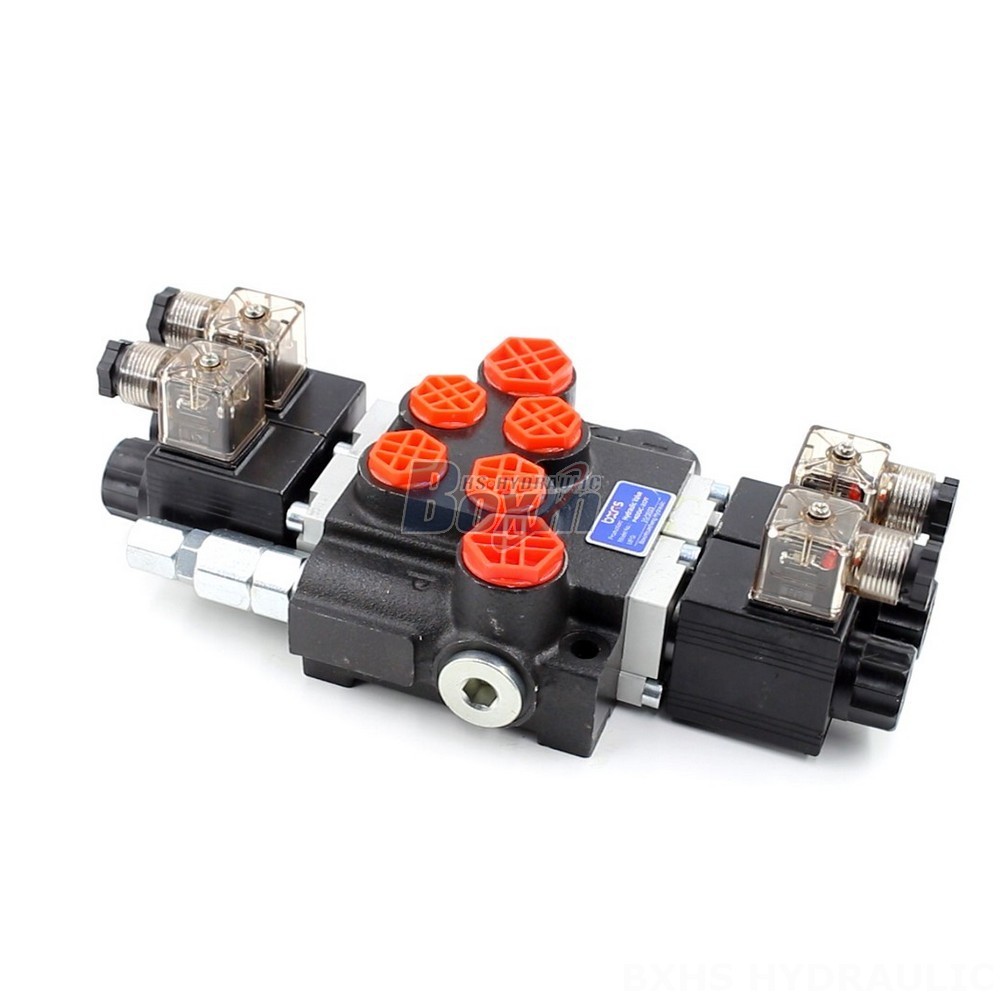 Hydraulic P40 Solenoid 2 Spool Monoblock Directional Valves main image