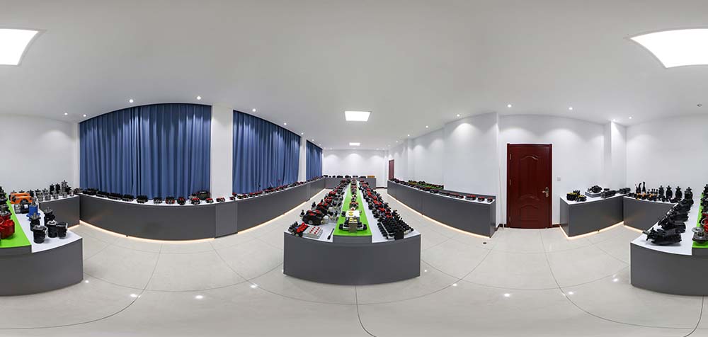 360°-Panoramaansicht des Mustersaals von Boxinhuasheng Hydraulic
