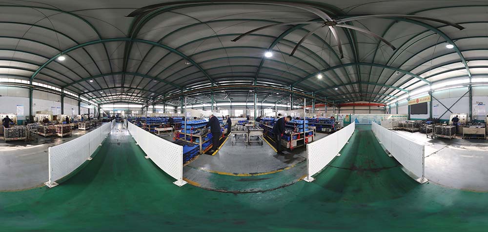 360°-Panoramaansicht des Mustersaals von Boxinhuasheng Hydraulic