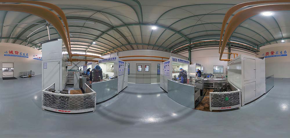 360°-Panoramaansicht des Mustersaals von Boxinhuasheng Hydraulic